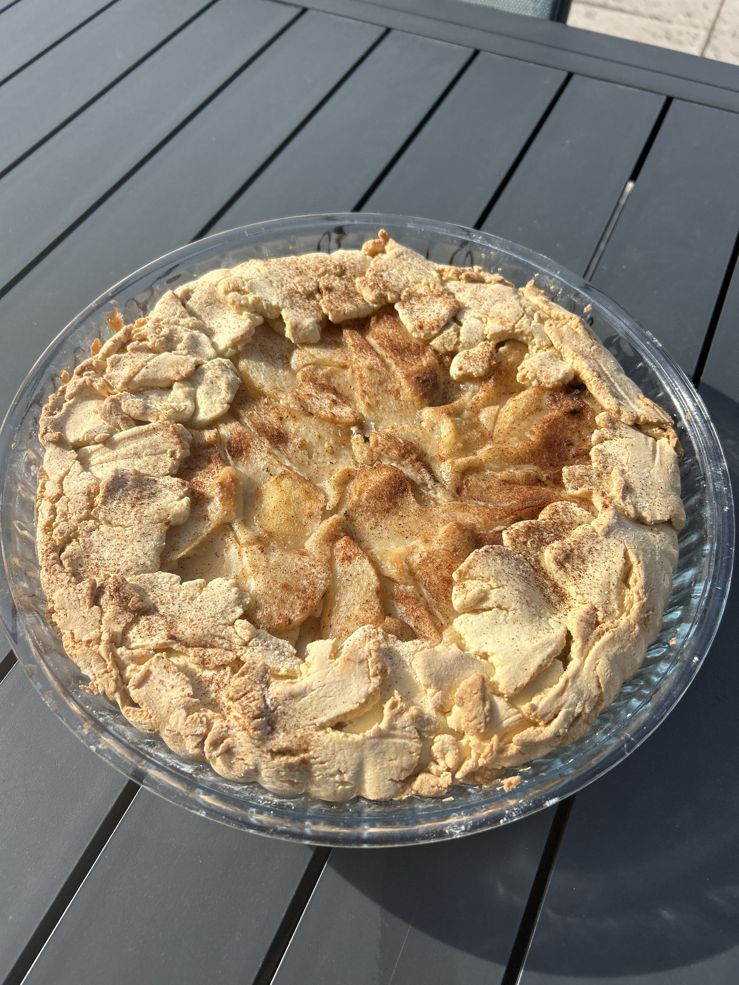Tarte rustique sans gluten poires et amandes